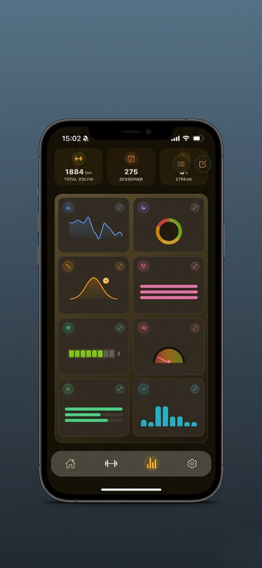New stats insights screen in VolumeLogic